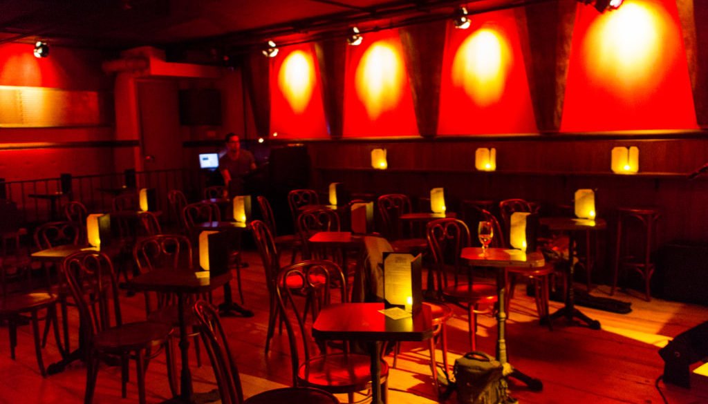 The intimate seating area of Stage 3 at the Rockwood Music Hall