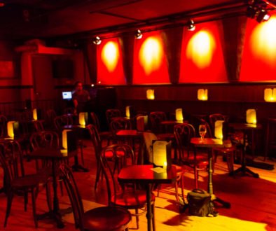 The intimate seating area of Stage 3 at the Rockwood Music Hall